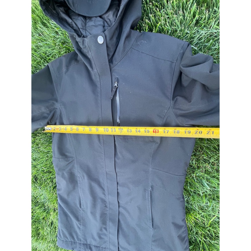 Eddie Bauer WeatherEdge Black Quilted Hooded Parka Jacket Womens Medium - Picture 5 of 16